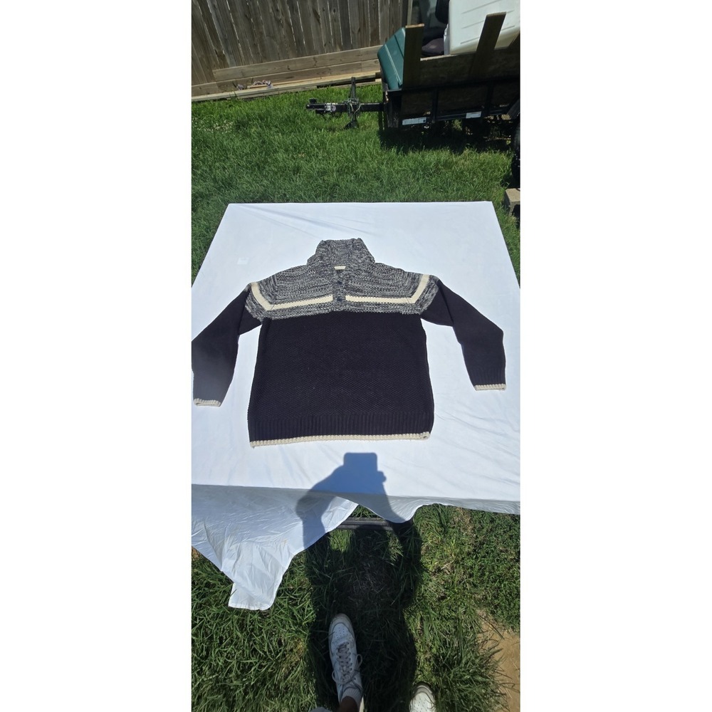 Mens XL Park Slope Sweater Tight Knit Blake Zip Mock Neck Pullover Heavyweight